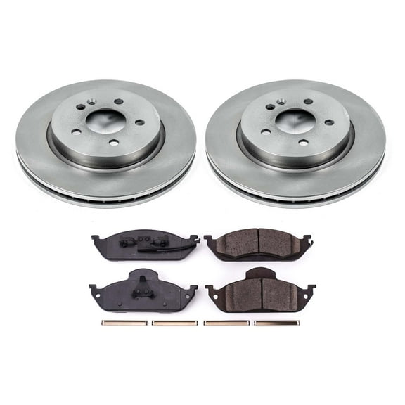 Ultimate Brakes Front Semi-Metallic Brake Pad and Rotor Kit with Hardware WM80671