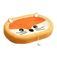 thumbnail image 5 of Cat Scratching Board Cat Scratch Pad Bowl Designs Protection Active Behavior Durable Oval Cat Scratch Pad Cat Scratcher Cardboard for Lounge Yellow Firefox, 5 of 9