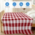 thumbnail image 4 of Farmhouse Buffalo Plaid Cooling Blanket, Lightweight Breathable Summer Throw Blanket with Double Sided Cold Effect, Red White Checkered Picnic Beach Blankets Bed Sheet for Hot Sleepers 60"x80", 4 of 8