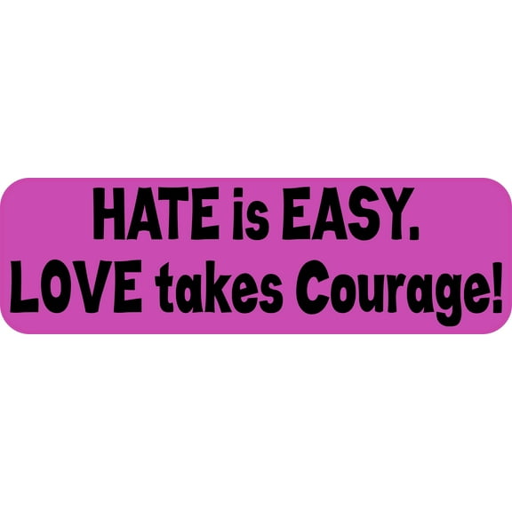 10in x 3in Love takes Courage Vinyl Vehicle Magnet Magnetic Sign Car Magnet
