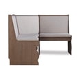 thumbnail image 6 of HomeStock Antique Natural Nook 60 x 16.5 x 20.75 IN - Traditional Style Corner Unit with Raised Grain Natural Wood Finish and Custom Upholstered Seats, 400 lbs Seating Limit, 6 of 7