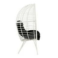 thumbnail image 5 of Wicker Patio Lounge Chair with Angled Metal Legs White, 5 of 6