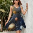 thumbnail image 3 of Solar System Dress Fashion Beach Long Dresses Female Party Printed Sundress, 3 of 7