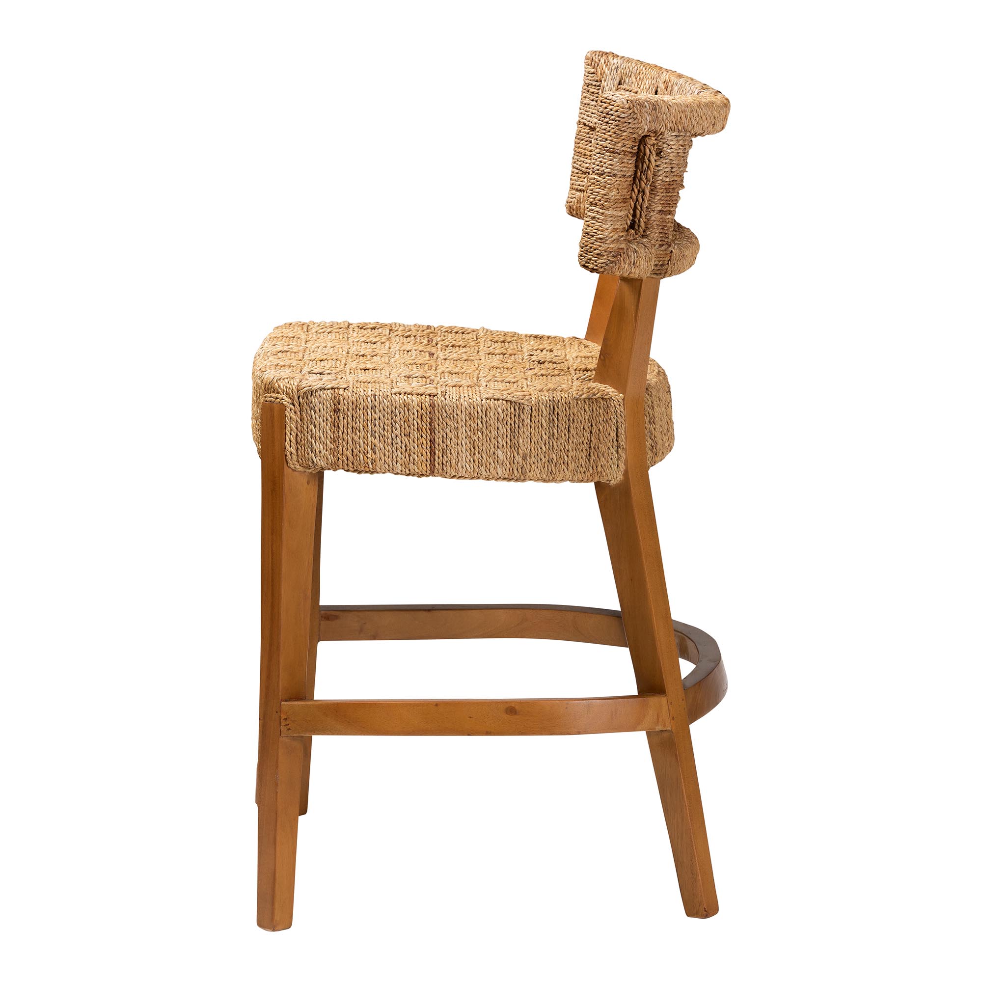 bali & pari Sabit Boho Counter Stool, Natural Brown