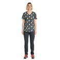 thumbnail image 3 of BBC Winter Bluey And Bingo Women's V-Neck Scrub Top, Sizes XS-3XL, 3 of 6