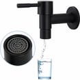 thumbnail image 4 of Black single-use quick wall mounted faucet for bathroom, made of stainless steel, suitable for outdoor use as a garden faucet, or for washing machine, 4 of 4