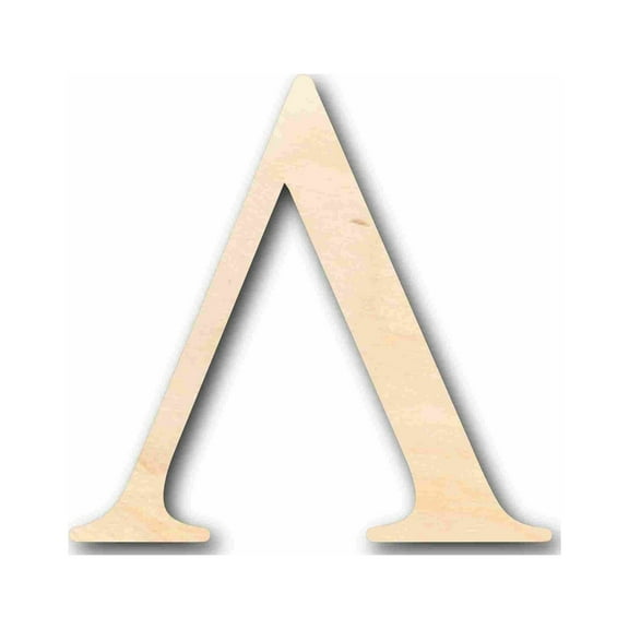 Unfinished Wood Lambda Silhouette - Craft- up to 46" DIY 16" / 1/8"