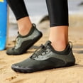 thumbnail image 4 of lnmuld Men Women Barefoot Shoes, Breathable Mesh Shoes for Water Yoga Fitness Hiking Color:Army Green,Size:8.5, 4 of 7