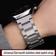 thumbnail image 5 of Cadena de reloj para hombre Casio Breitling Hamilton Citizen Huawei de 18, 20, 22 y 24 mm con hebilla de mariposa/seguridad de metal macizo mate, 5 of 5