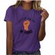 thumbnail image 1 of Fiudx Ofertas Relámpago Camiseta de Manga Corta con Cuello Redondo y Estampado Del Día de La Independencia, Color Negro, Informal, a La Moda, para Mujer, 1 of 3
