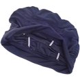 thumbnail image 3 of Pleated Swimming Cap Long Hair Swim Cap Bathing Cap, Non-Waterproof (Navy Blue), 3 of 6