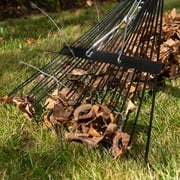 Expert Gardener Leaf Rake with 22-Tine Fiberglass Handle