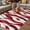 DarkRed, variant on Burnt Orange White Moire Outdoor Rug for Patio/Deck/Porch, Non-Slip Large Area Rug 3 x 5 Ft, Modern Abstract Art Indoor Outdoor Rugs Washable Area Rugs, Reversible Camping Rug Carpet Runner