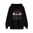 thumbnail image 5 of Craaazy Women's Christmas Printed Shirts Off Shoulder Sleeves Pockets Long Sleeved Top Hooded Sweatshirt Gifts, 5 of 5