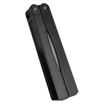 Masteelf Ceramic Kitchen Knife Sharpener with Rod for Home Use Black 7 inch