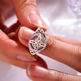 thumbnail image 3 of Anillo de mujer hecho a mano con nudo de mago y circonita cúbica, anillo de guía espiritual, joyería llamativa, regalo, 3 of 7
