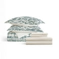 thumbnail image 6 of Noble Linens 7 Piece Patterned Duvet Bedding Bundle, Modern Rustic Navy, Twin, 6 of 6