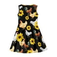 thumbnail image 2 of Renewold Personalized Sleeveless Beach Dresses for Birthday Gifts Chicken Sunflower Beach Party Mini Sundress Special Occasion Princess Dress for Girls 7-8T, 2 of 6