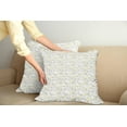 thumbnail image 2 of Ambesonne Birds Throw Pillow Cover 2 Pack, Abstract Lobed Leaves, 20", Pale Grey Mustard, 2 of 5
