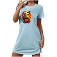 thumbnail image 2 of Drses‌‌ ‌‌‌‌‌‌‌‌‌‌‌‌‌‌‌‌‌‌‌‌‌‌‌‌‌‌‌‌Women's Halloween Plus Size Nightgown - Short Sleeve Ghost Pumpkin Print Sleepwear for Cosplay, 2 of 3