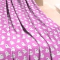 thumbnail image 3 of Cute Halloween Ghosts Pattern Blanket,Comfortable Soft Lamb Wool Throw Blanket,All Season,Warm Lightweight Blankets for Sofa Bed Couch Living Room Chair,40"x50", 3 of 4
