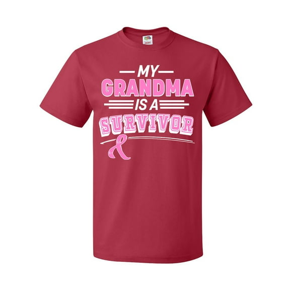 Inktastic My Grandma is a Survivor Breast Cancer Awareness T-Shirt