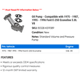 thumbnail image 2 of Oil Pump - Compatible with 1975 - 1987, 1995 - 1996 Ford E-250 Econoline 5.8L V8 1976 1977 1978 1979 1980 1981 1982 1983 1984 1985 1986, 2 of 2