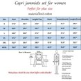 thumbnail image 5 of HAHDAXIA Womens Pajama Set Cotton Capri Pant Pyjama Short Sleeve Sleepwear Summer Pjs, 5 of 5
