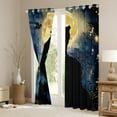 thumbnail image 4 of Feelyou Rustic Tribal Wolf Black Out Curtains, Mystic Moon Galaxy Curtains Pack of 2 (42x63 Each), Teens Kids Boys Girls Bedroom Curtains, Living Room Curtains Decor, 4 of 7