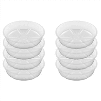 8Pack Clear Plant Saucer 8Inch Plastic Plant Saucers Thicker Plant Tray Flower Pot for Indoor Outdoor Garden