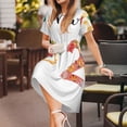 thumbnail image 3 of Naloa 2025 New Year'S Print Womens Summer A-Line Dress with Pockets,Short Sleeve Dresses,Flowy Beach Swing Dress for Vacation Travel, 3 of 6