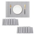 thumbnail image 1 of Set de 12 Individuales Lunar Grey de Leetaltree - Individuales Resistentes al Calor y Antideslizantes para Mesa de Comedor, Lavables y Duraderos de PVC Vinílico Tejido (Lunar Grey, 12), 1 of 9