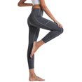 thumbnail image 4 of Ramiter Leggings with Pockets for Women Women's Ultra Soft High Waisted Seamless Leggings Tummy Control Yoga Pants XL,Grey, 4 of 4