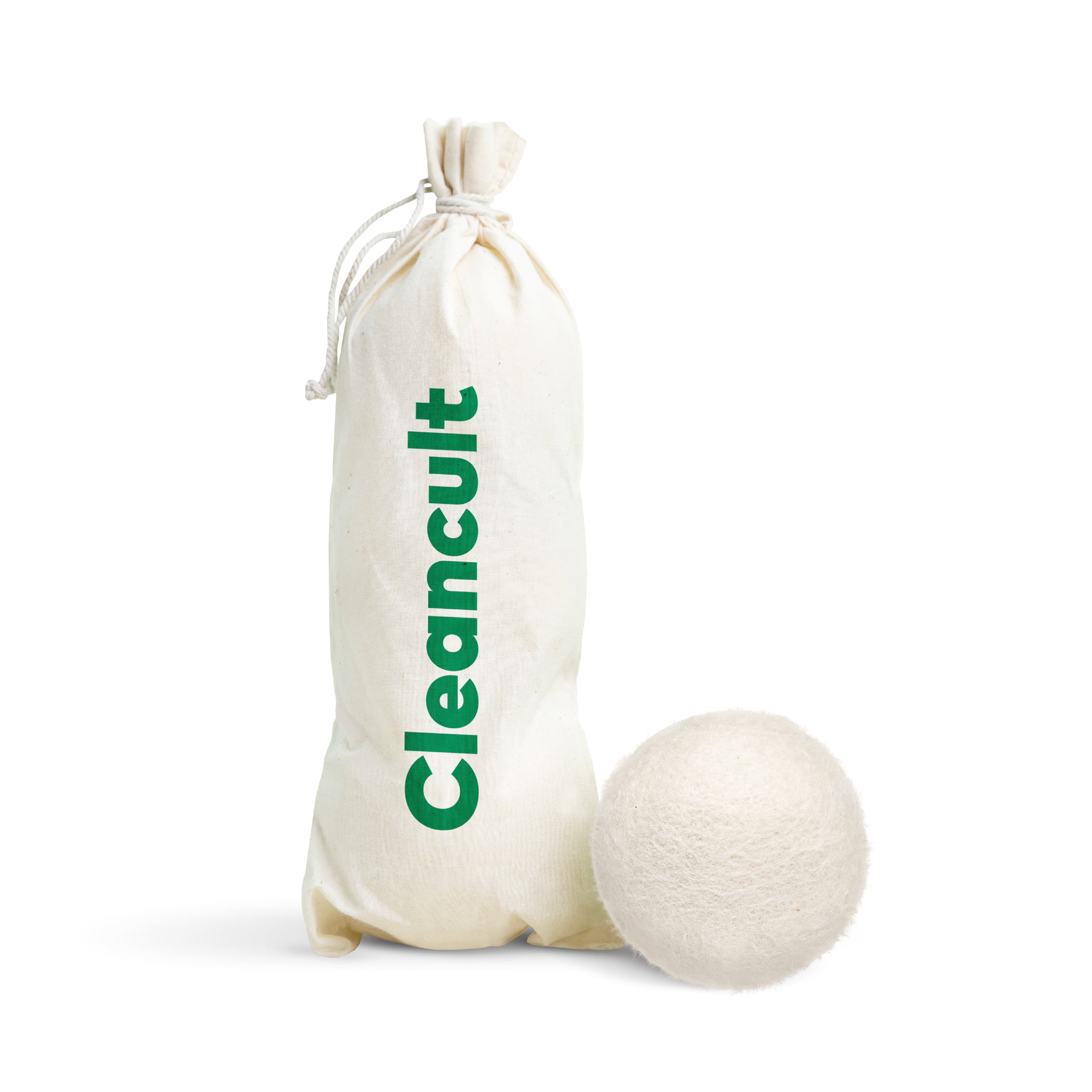 Cleancult Wool Dryer Balls, 100% New Zealand Wool, 3 Per Pack, 1000+ Loads, Hypoallergenic, Reusable