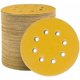thumbnail image 1 of Discos de lijado Papel de lija 125 mm, 100 discos de lijado Lijadora Almohadillas de lijado redondas 8 orificios Grano 120 para lijado Pulido Eliminación de óxido, 1 of 5