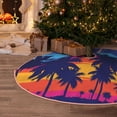 thumbnail image 6 of Daiia Beach with Palm Trees Drawing Merry Christmas Tree Skirt , Xmas Large Lace-up Tree Skirt, Santa Snowflakes Rustic Home Decorations New Year Party Farmhouse Decor-36", 6 of 7