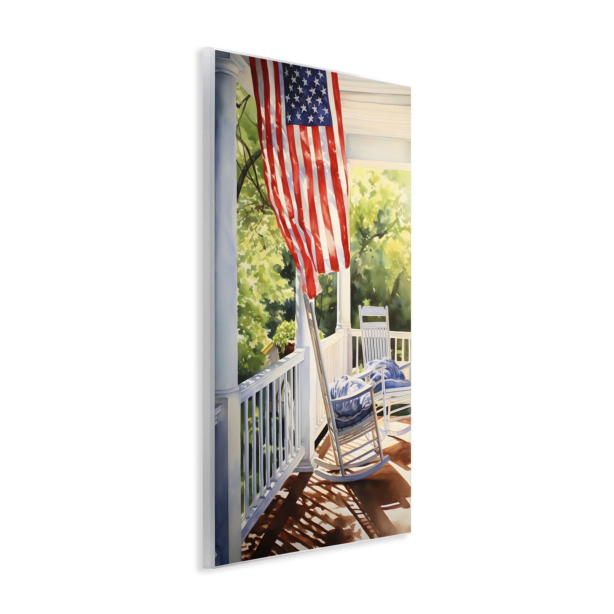 Stupell Industries Vintage American Porch Scenery Painting Unframed Art Print Wall Art, 10 x 15