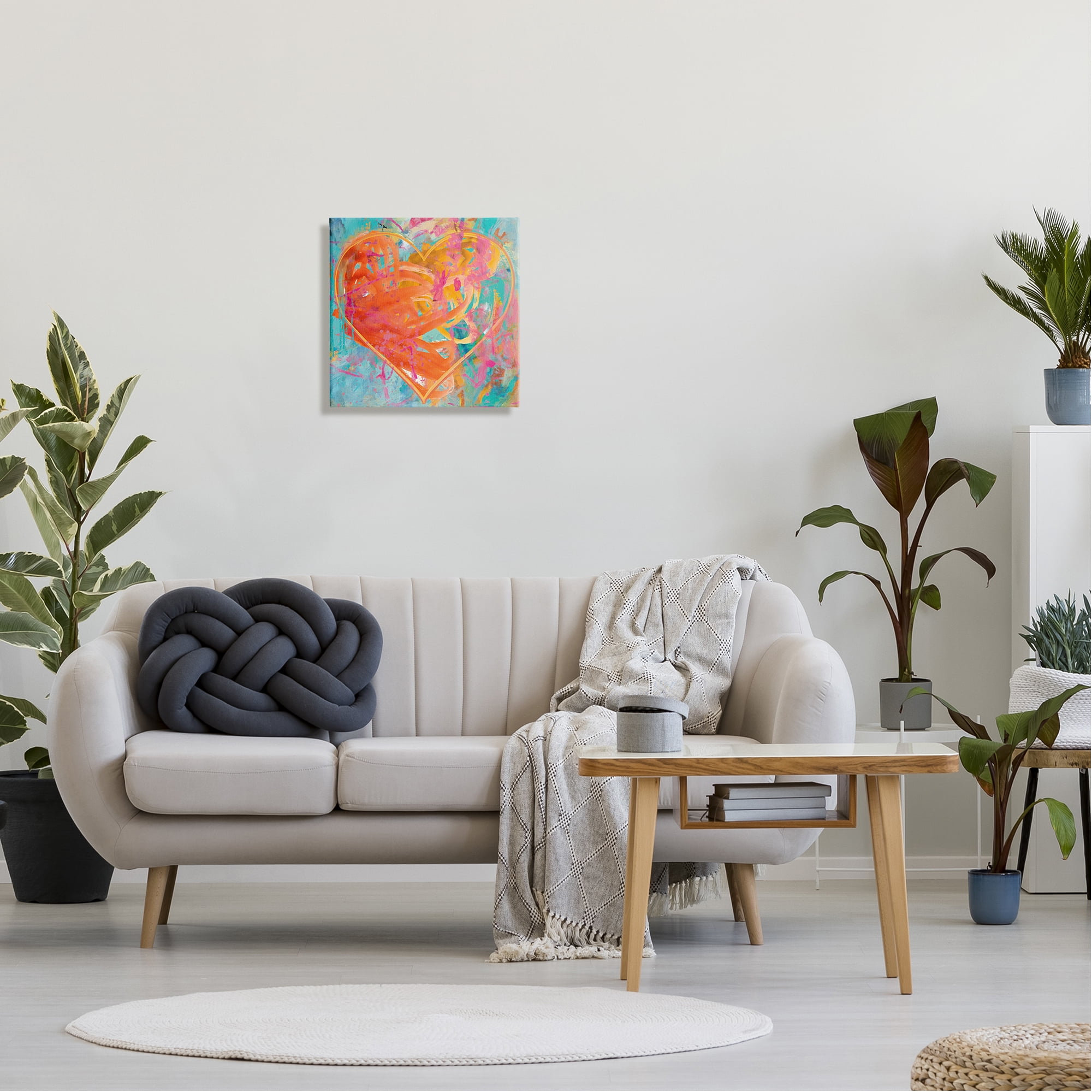 Stupell Industries Street Style Graffiti Heart Shape Bold Paint Splatter Painting Gallery Wrapped Canvas Print Wall Art, Design by Porter Hastings