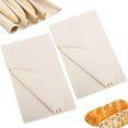 thumbnail image 4 of Shoreew Bread Ball Fermentation Cloth Cotton Baguette Pad Thick Undyed Unbleached European French Bread Making Fabric for Vertical Fermentation Crust Formation, 4 of 7