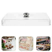 TABLZONE Transparent Cake Dome for Food Protection and Display at Parties Made of PS and Stainless Steel