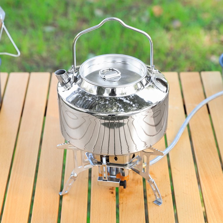 Stainless Steel Stovetop Tea Kettle Portable Kettle Mountaineering