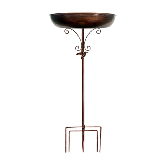 Cuenco para baño de pájaros, hierro de diseño Vintage, con base de puntas, resistente, comedero para pájaros para porche, Patio, balcón, césped al