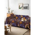 thumbnail image 3 of Orange Purple Spring Floral Sofa Covers for 2-3 Cushion Couch L-Shaped Sectional, Vintage Botanical Summer Flower Washable Sofa Covers Slipcover for Living Room, Couch Cover Blanket 71"x134", 3 of 9
