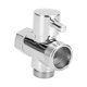 thumbnail image 3 of Accesorio para grifo de baño para cabezales fijos y de mano, válvula desviadora de ducha de 3 vías con divisor de agua de 3/4", 3 of 8