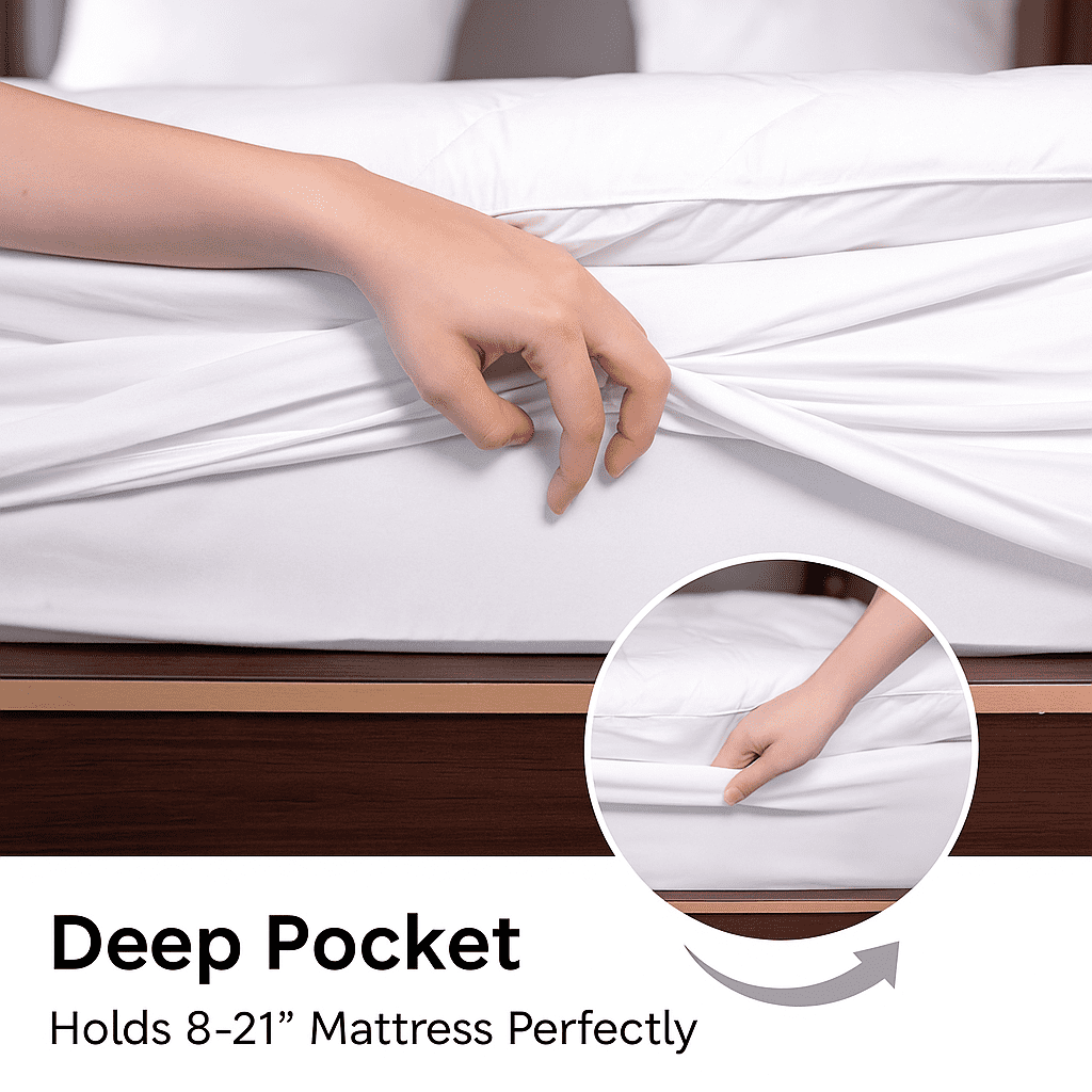 Mattress Topper – Full Size, Extra Thick 3-4 Inch Quilted Pad, 800 GSM Fill, Soft Down Alternative Pillow Top Cover