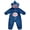Blue Shark, variant on MICHLEY Unisex Infant Toddler Animal Flannel Hooded Romper Jumpsuit, Fall Winter Warm Soft One-Piece Onesie, Machine Washable, 0-3T