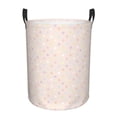thumbnail image 1 of Balery Colorful Dots Cesta de ropa redonda con asas, impermeable, independiente, para ropa, juguetes, dormitorio y familia-Medium, 1 of 6