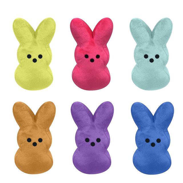 15cm lindo Animal estrella zanahoria Peep Bunny muñeca Kawaii habitación escritorio sofá decoración conejo juguete de peluche muñeca cómoda para niños