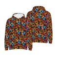 thumbnail image 6 of Bingfone Daisies Flowers Men's Drawstring Hoodie Long Sleeve Pocket Sweatshirts-Large, 6 of 6