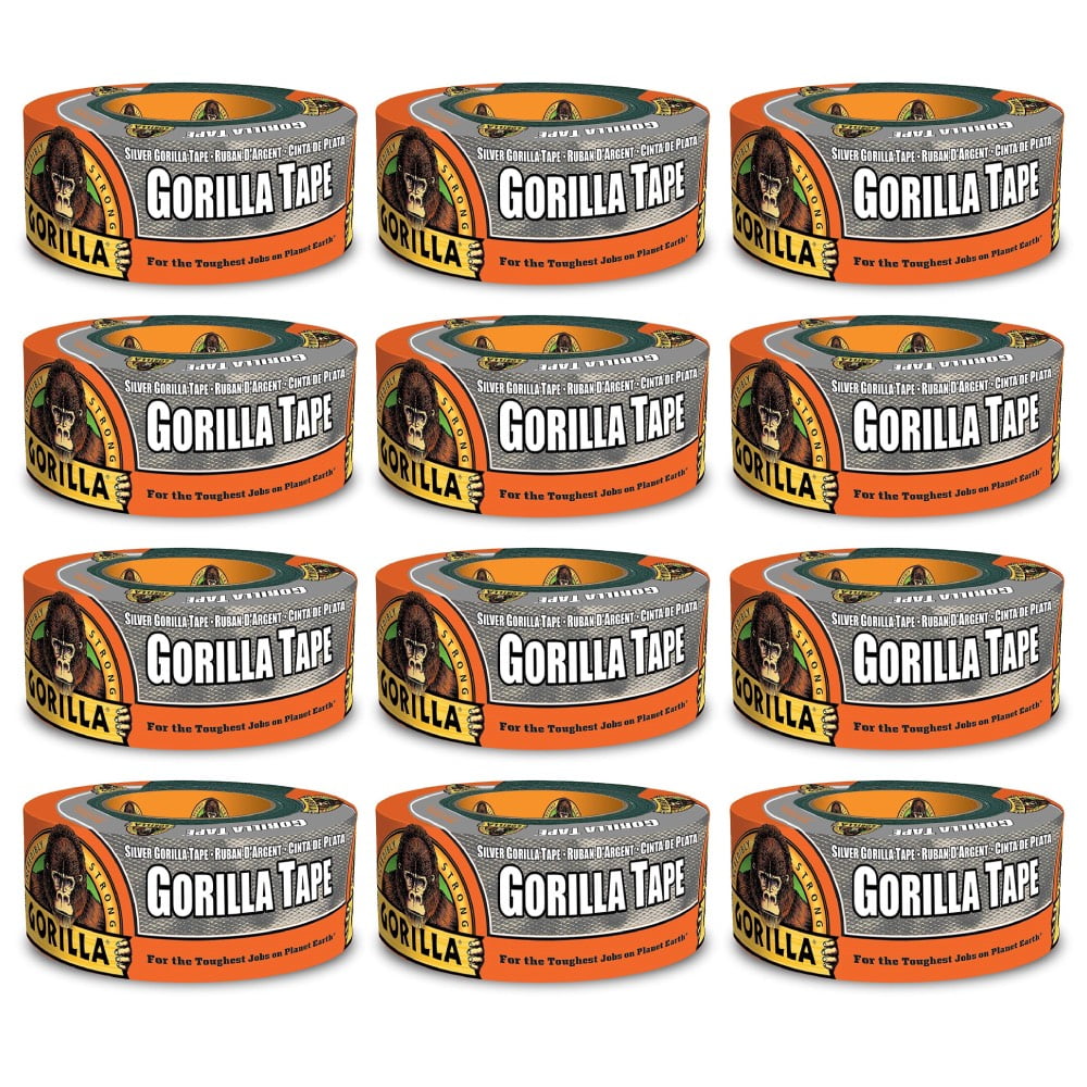 Gorilla Tape Duct Tape 6071202 Strong Adhesive Hand Tearable Indoor Outdoor Withstands Moisture